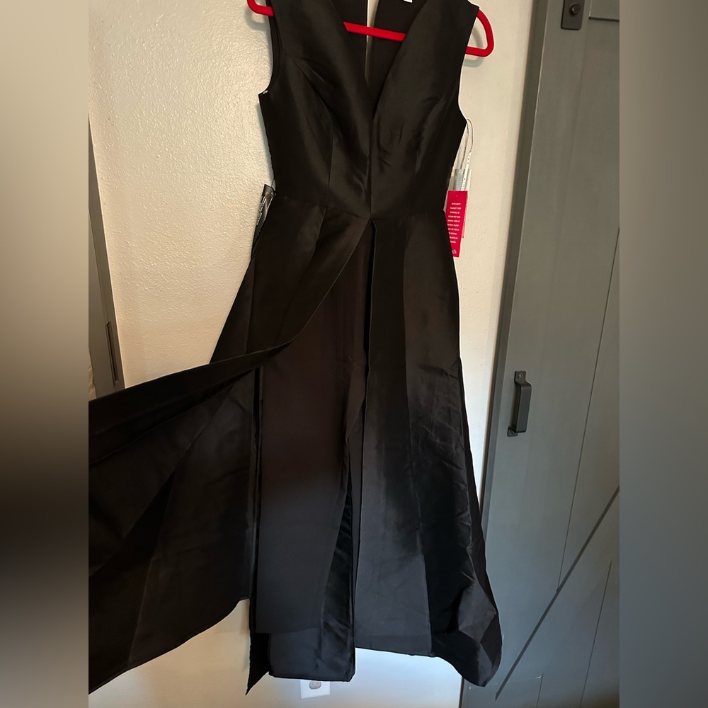 NWT Kay Unger Black Walk Thru Jumpsuit Brooklyn Size 4 - Picture 7 of 8
